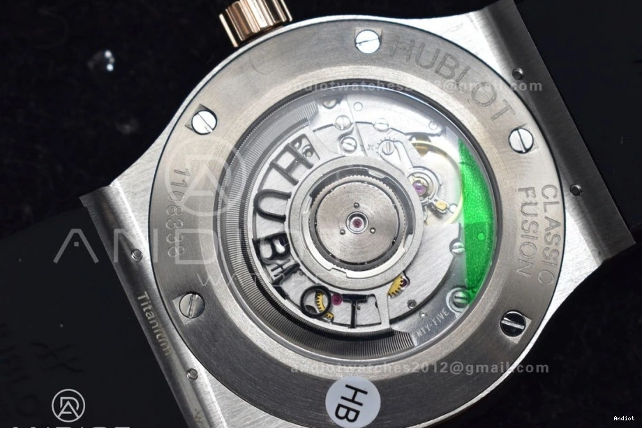 Best Dial Gummy Fusion Black 1:1 45mm RG Classic on Black HBF Strap A2892 Edition 0320